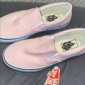 Light pink slip-on Vans